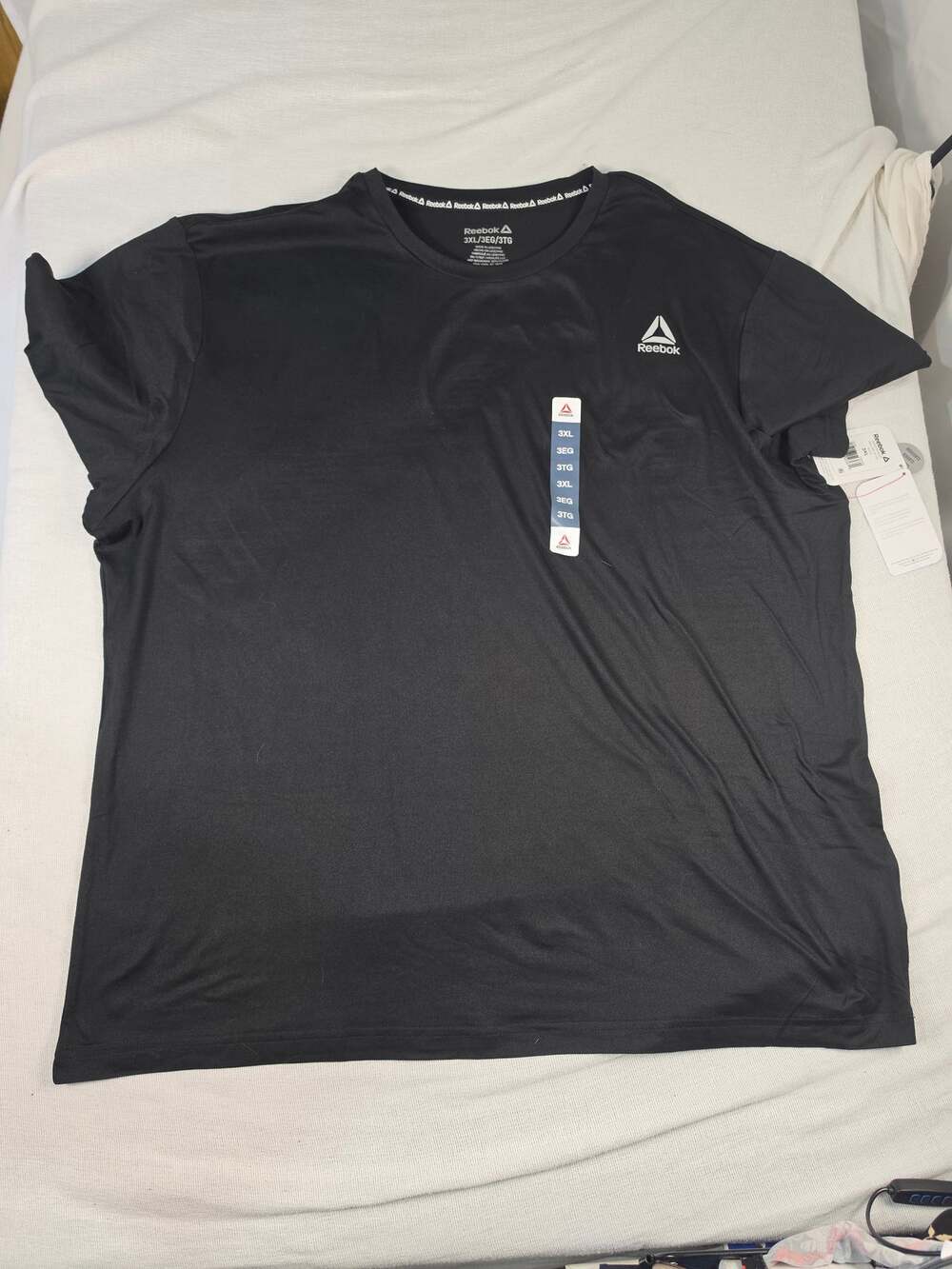 Reebok Performance Tee Men's 3XL Black RBK-Dry NWT